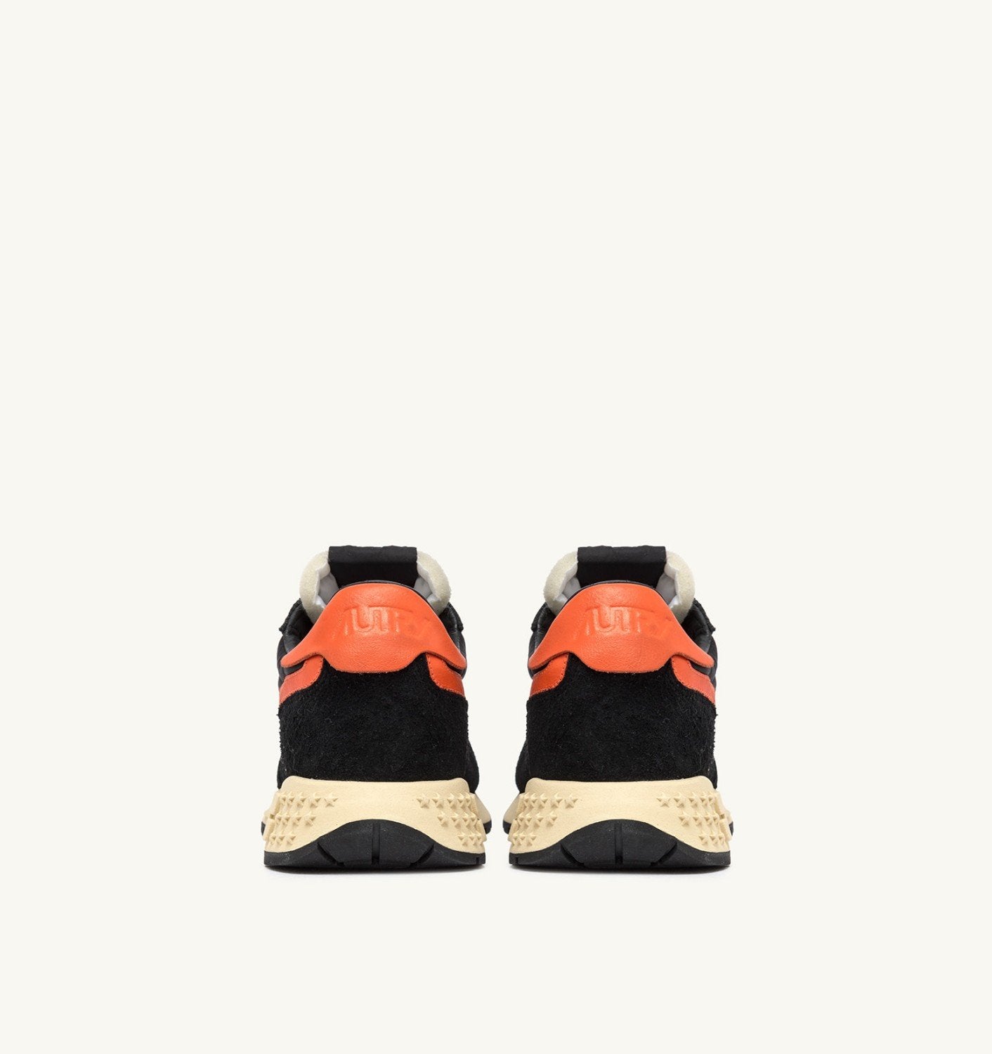 SNEAKERS REELWIND LOW IN SUEDE E NYLON COLORE NERO E ARANCIO