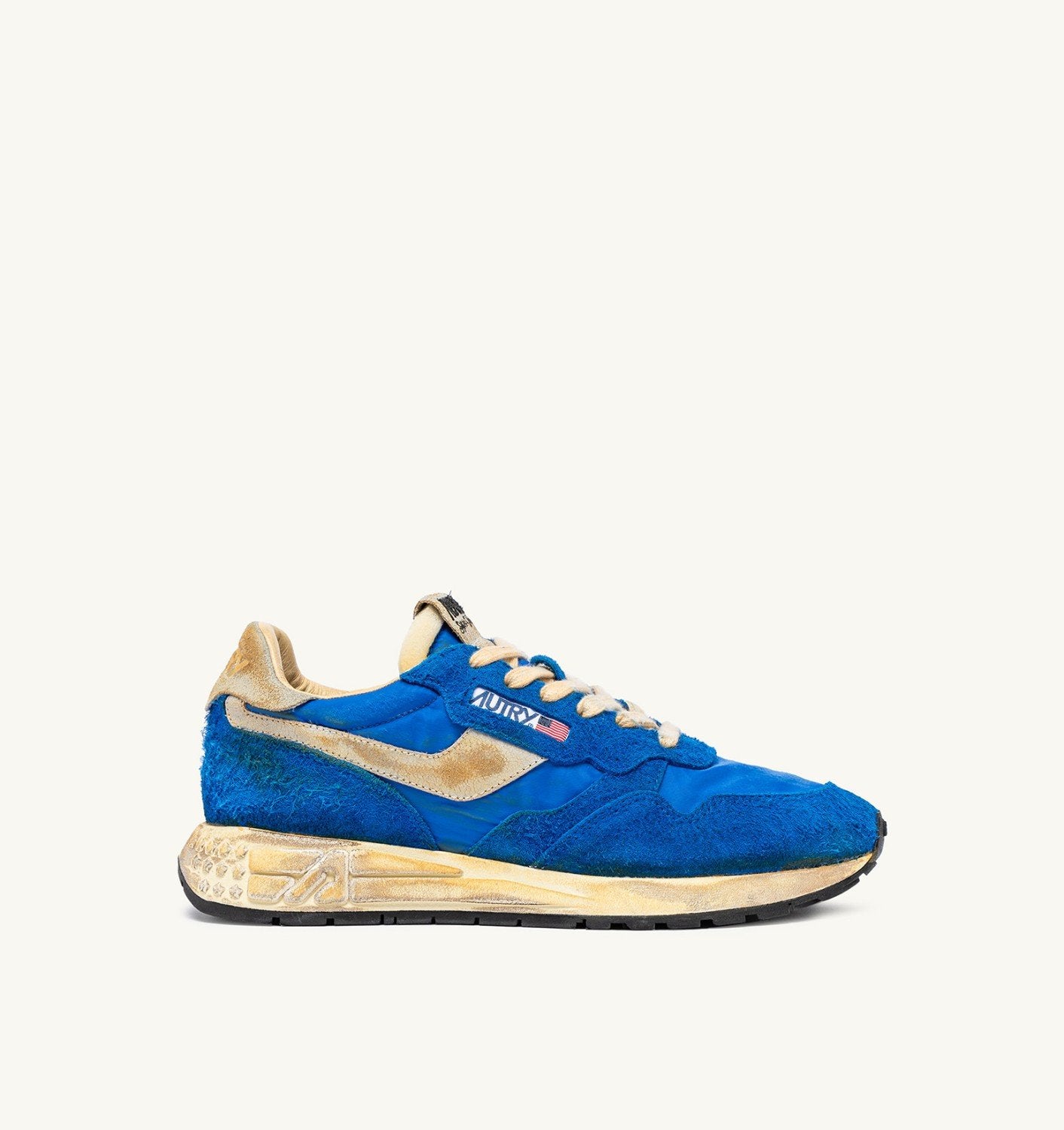 SNEAKERS REELWIND SUPER VINTAGE IN NYLON E SUEDE BLUE