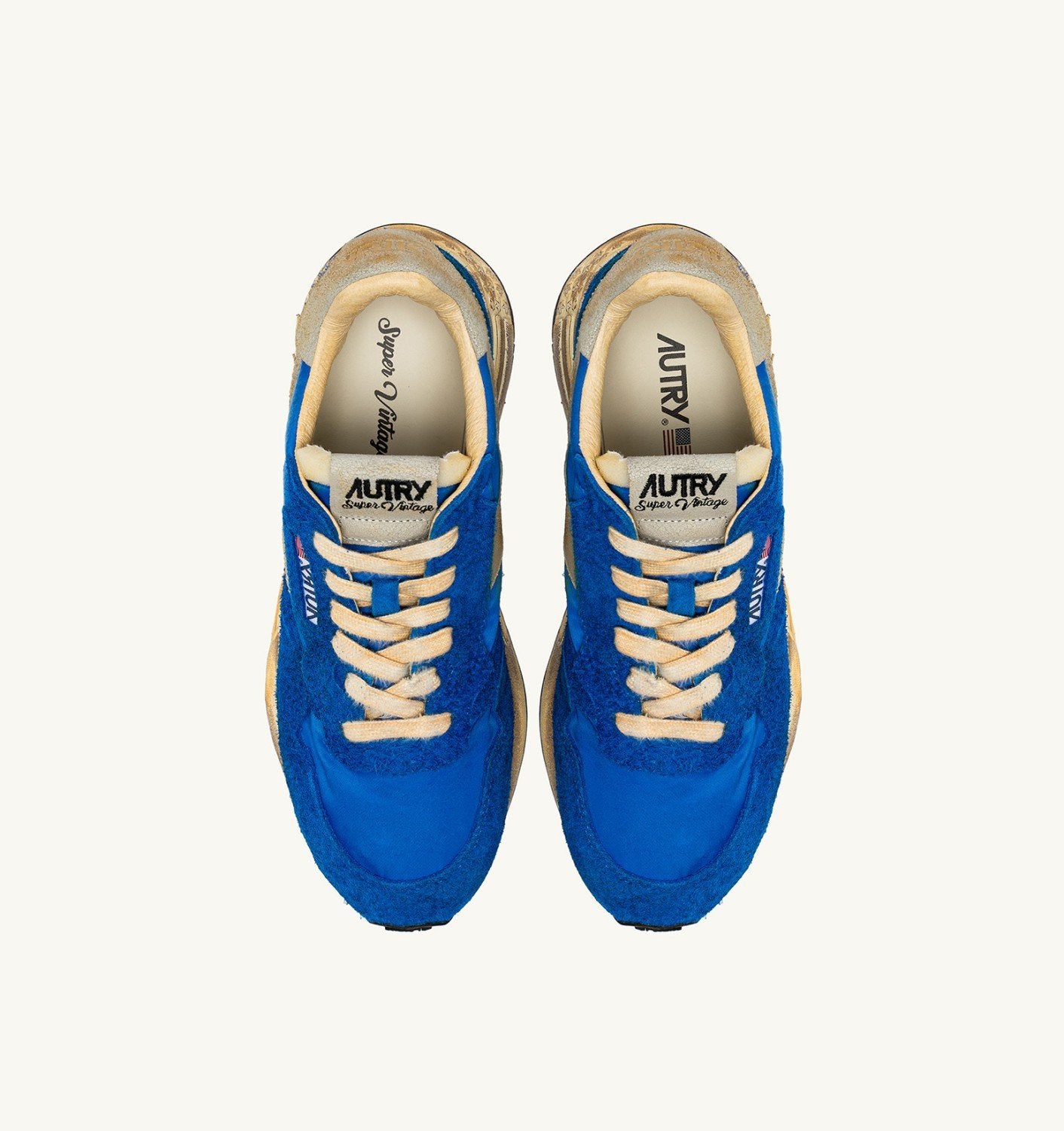 SNEAKERS REELWIND SUPER VINTAGE IN NYLON E SUEDE BLUE