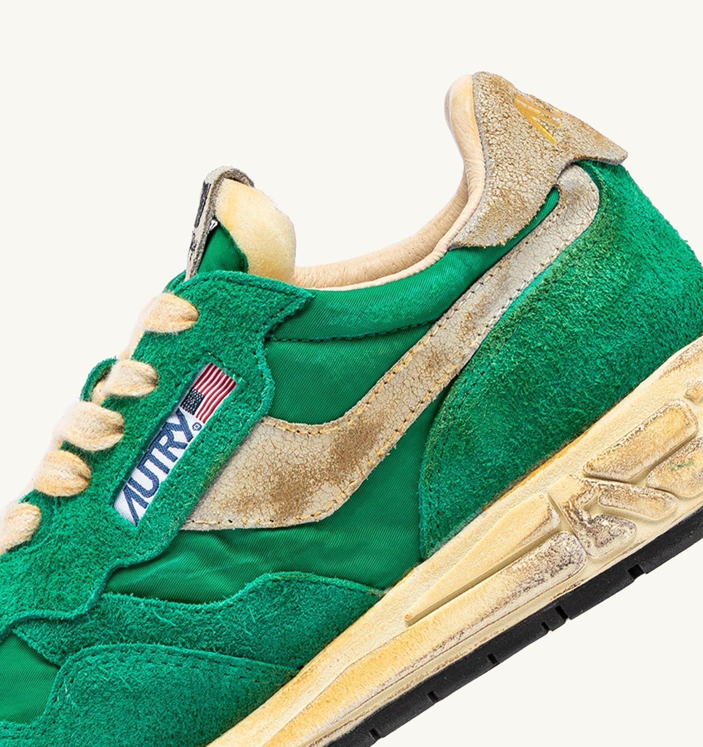 SNEAKERS REELWIND SUPER VINTAGE IN NYLON E SUEDE VERDE