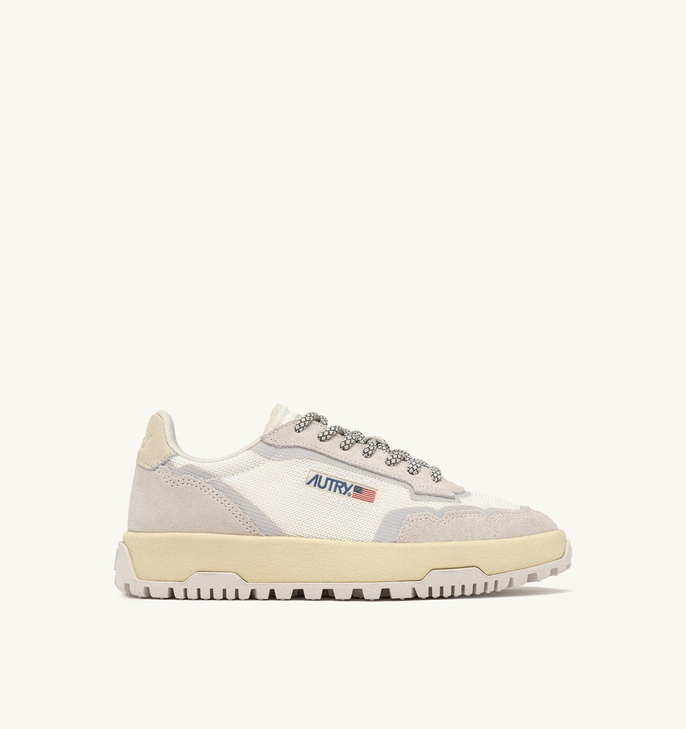 SNEAKERS WILDPACE LOW IN MESH E SUEDE COLORE BIANCO E MARSHMALLOW