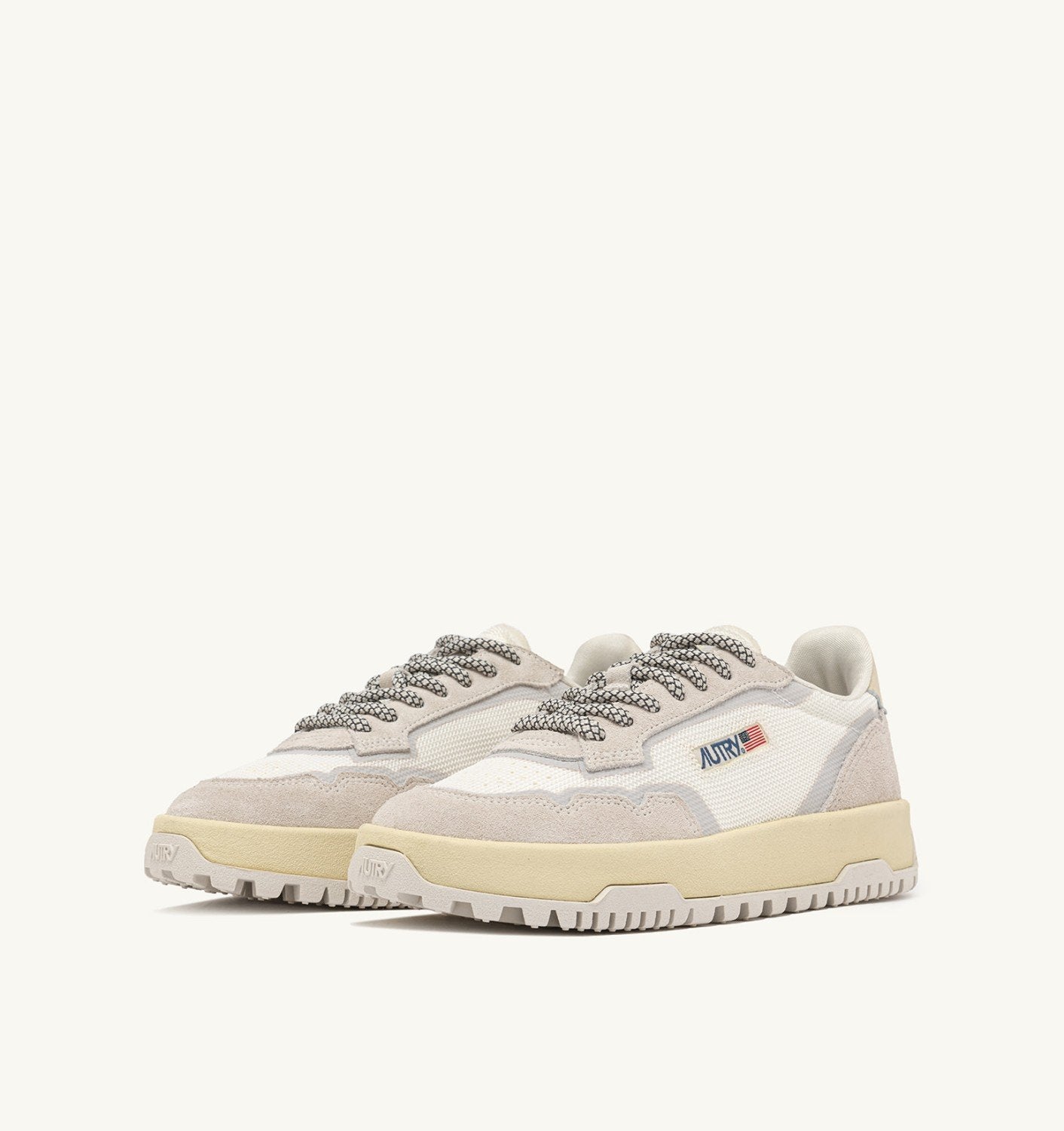 SNEAKERS WILDPACE LOW IN MESH E SUEDE COLORE BIANCO E MARSHMALLOW