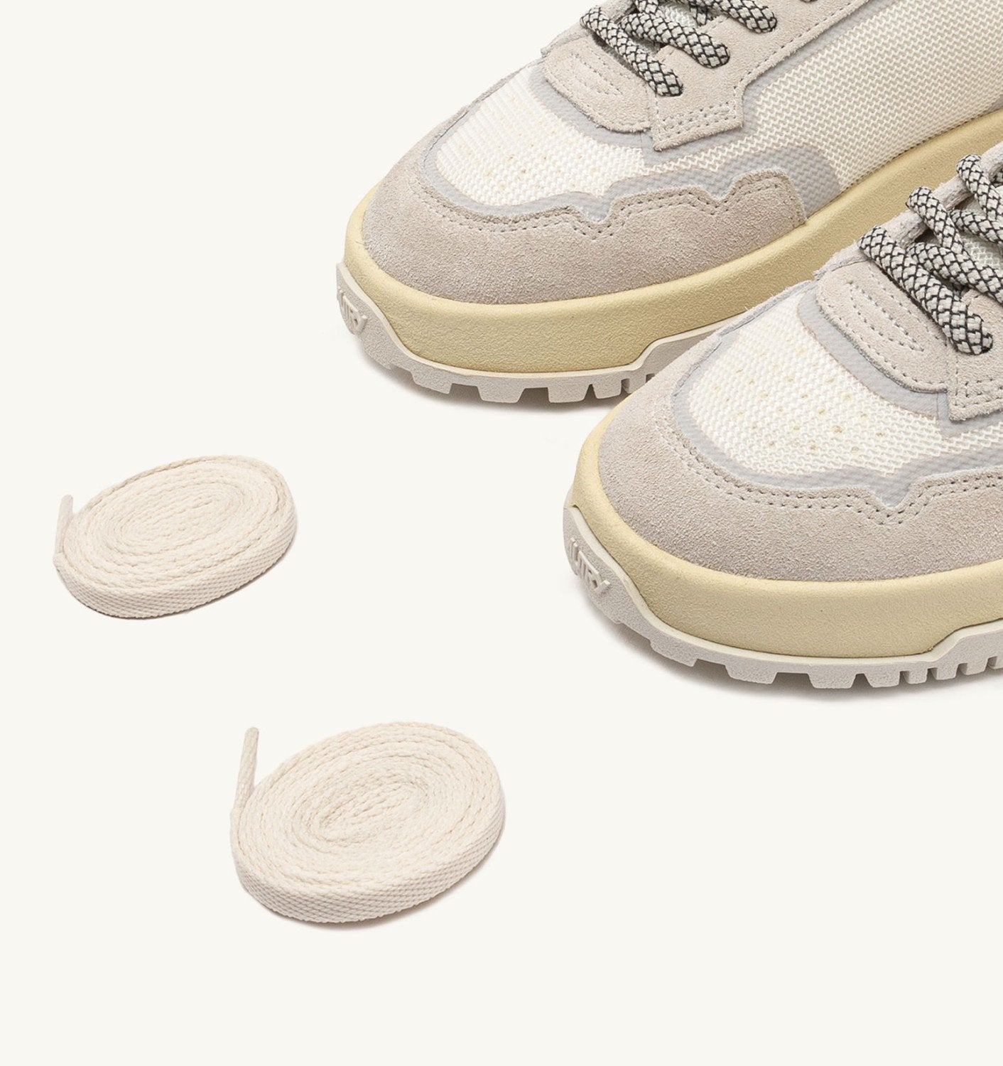 SNEAKERS WILDPACE LOW IN MESH E SUEDE COLORE BIANCO E MARSHMALLOW
