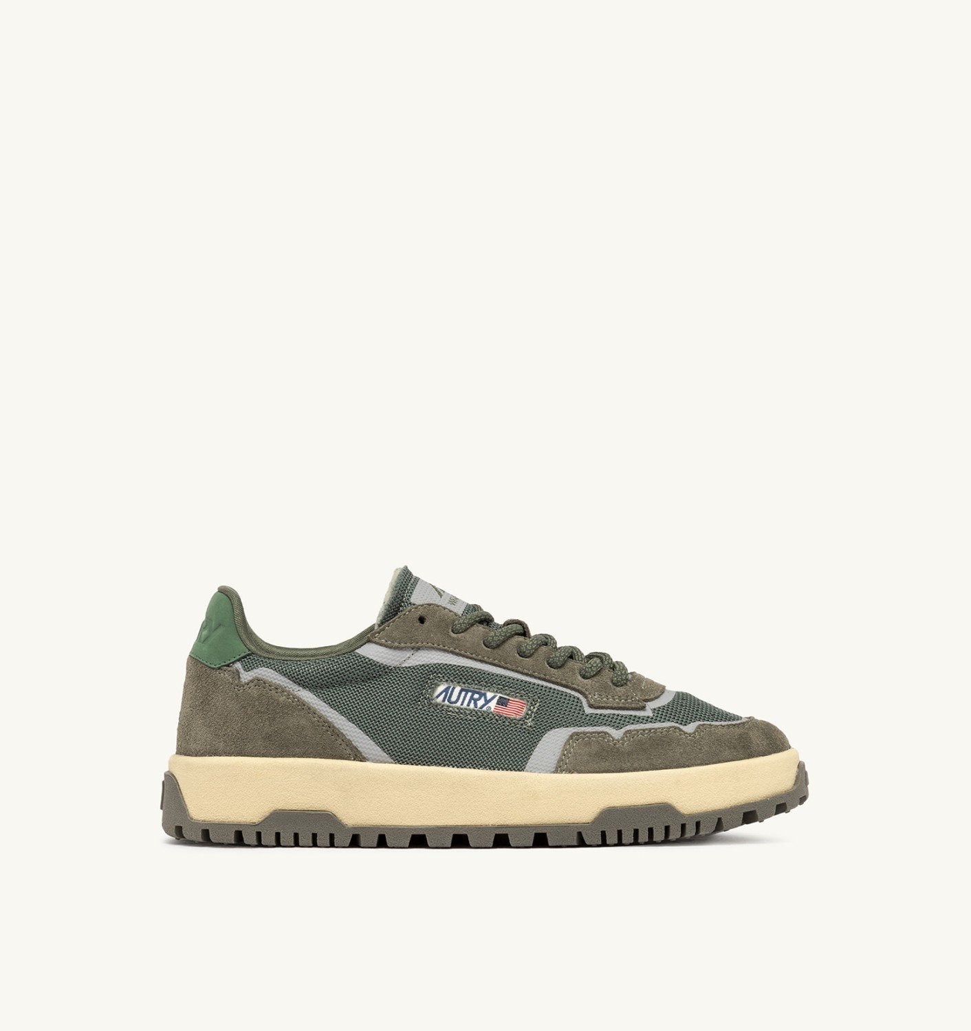 SNEAKERS WILDPACE LOW IN MESH E SUEDE COLORE SCHIO E MILITARY