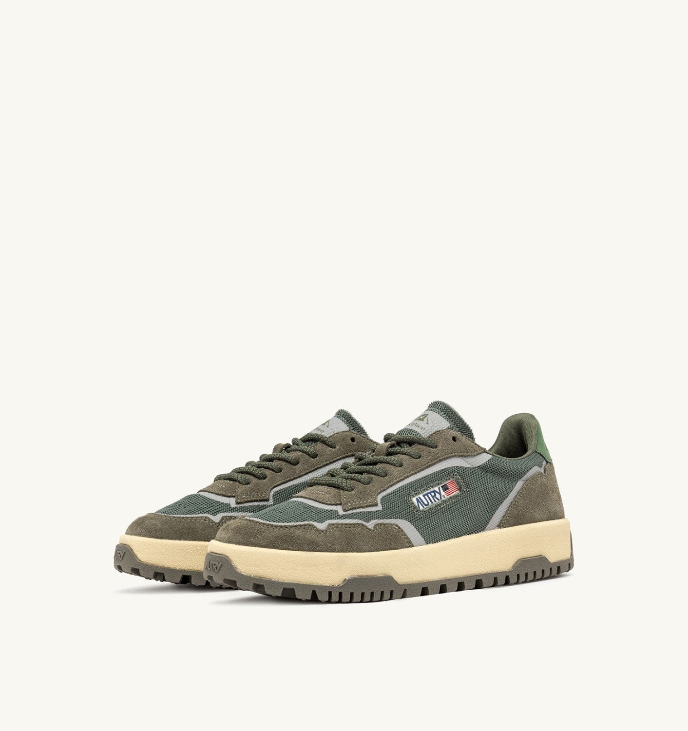 SNEAKERS WILDPACE LOW IN MESH E SUEDE COLORE SCHIO E MILITARY