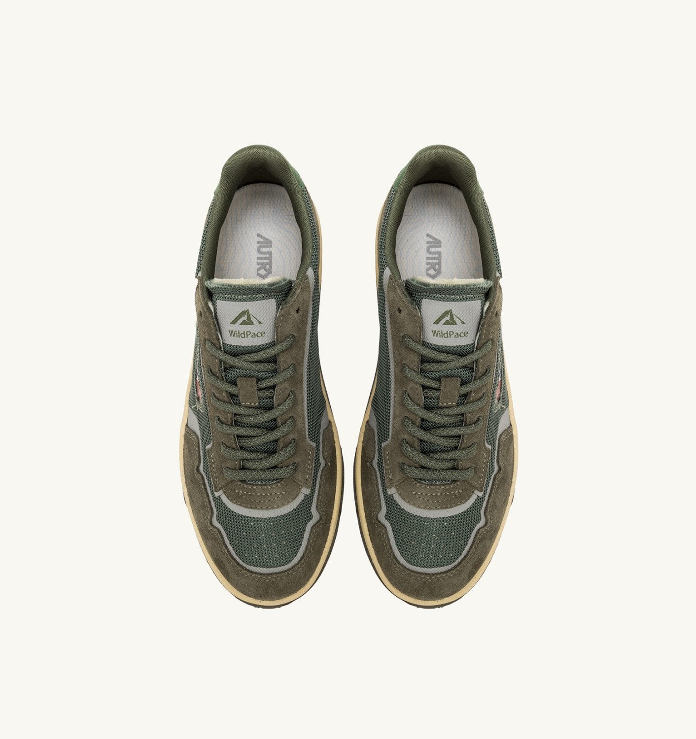 SNEAKERS WILDPACE LOW IN MESH E SUEDE COLORE SCHIO E MILITARY