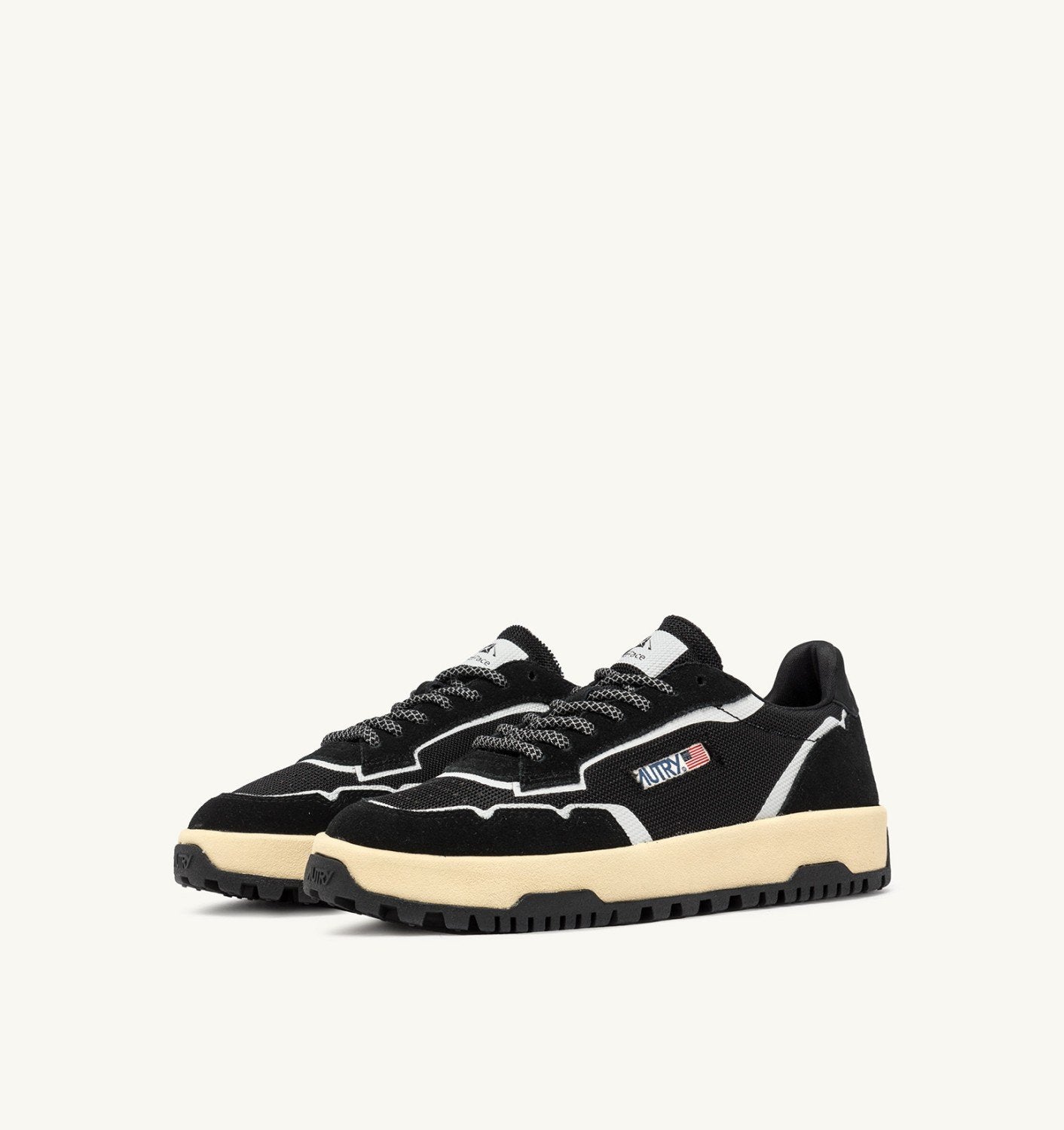 SNEAKERS WILDPACE LOW IN MESH E SUEDE COLORE NERO