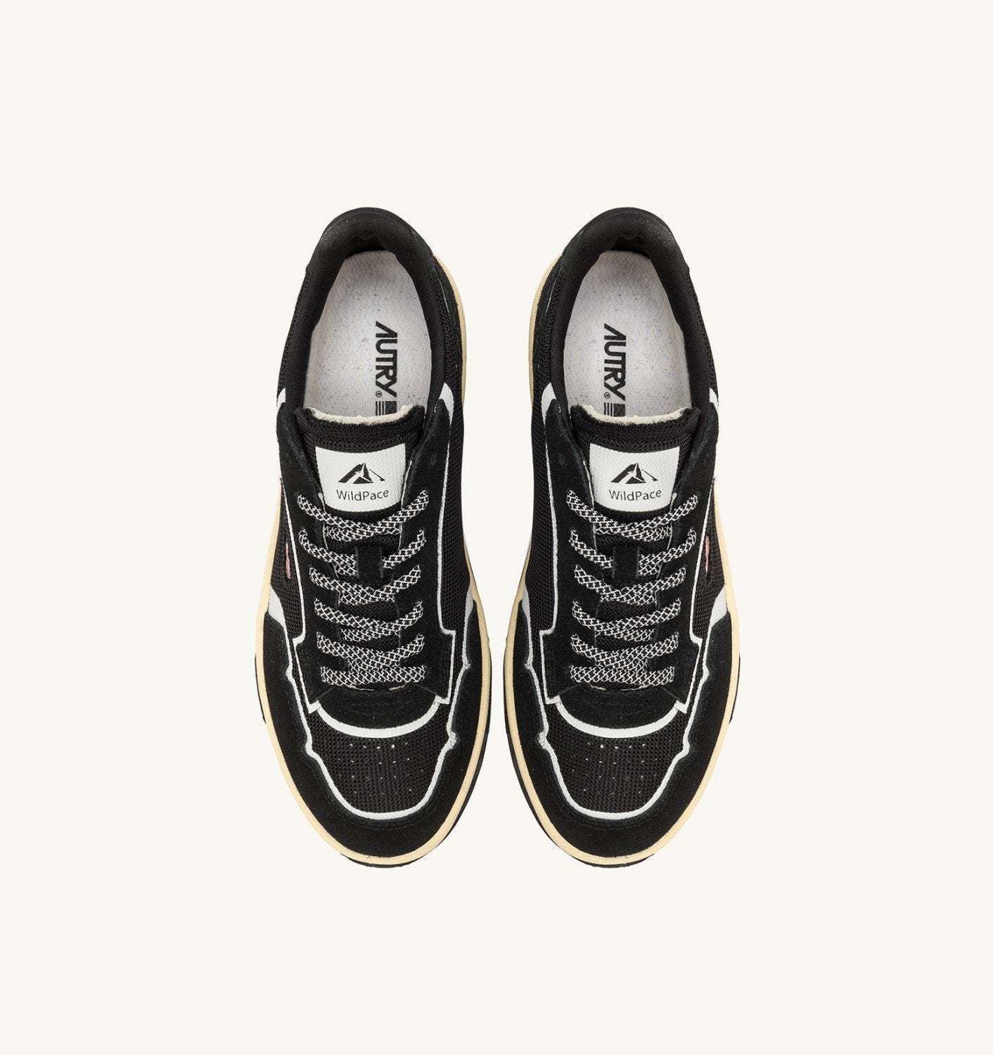 SNEAKERS WILDPACE LOW IN MESH E SUEDE COLORE NERO
