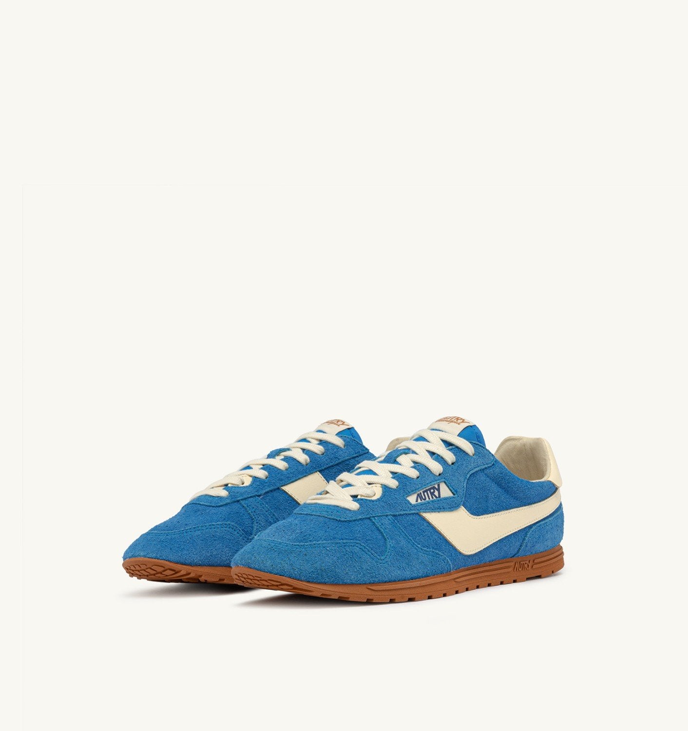 SNEAKERS WINDSPIN IN SUEDE E PELLE BLUE YATCH E RUTABAGA
