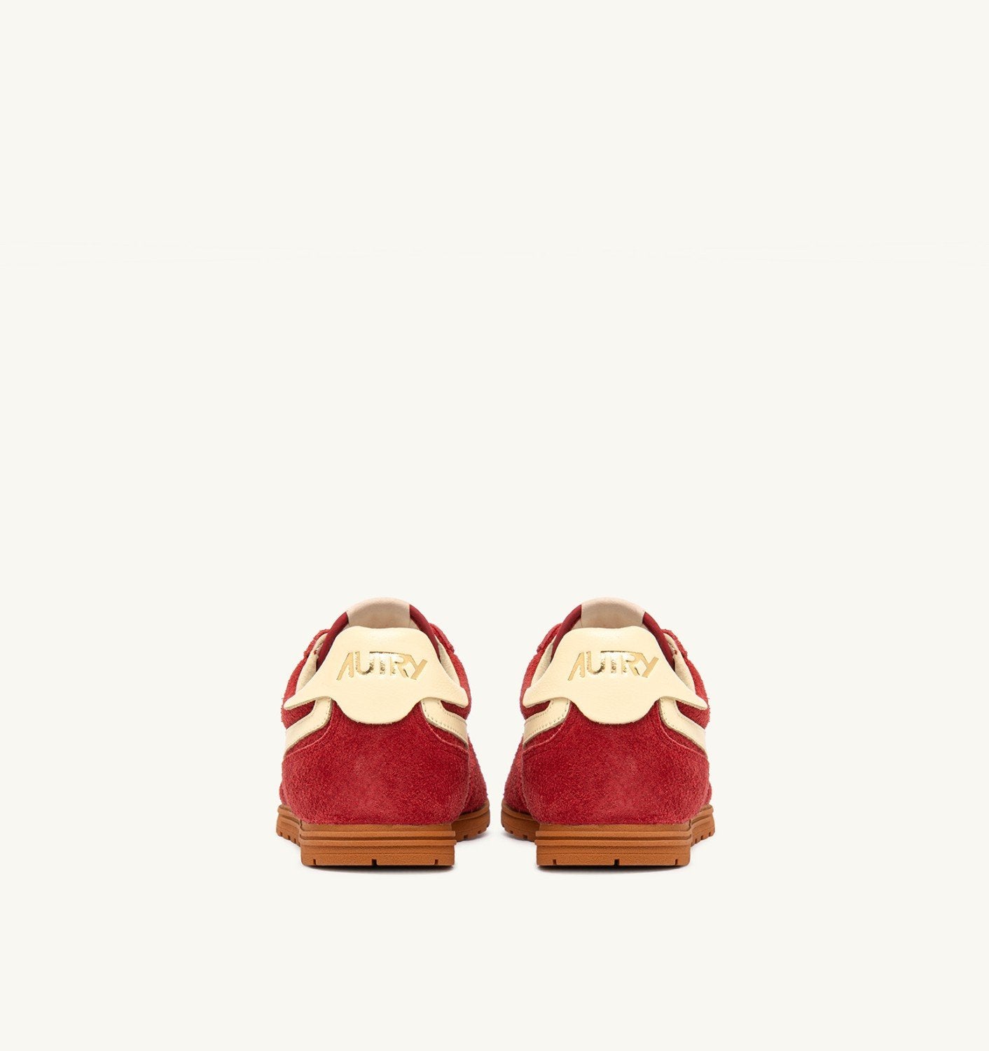 SNEAKERS WINDSPIN IN SUEDE E PELLE IMPERIAL RED E RUTABAGA