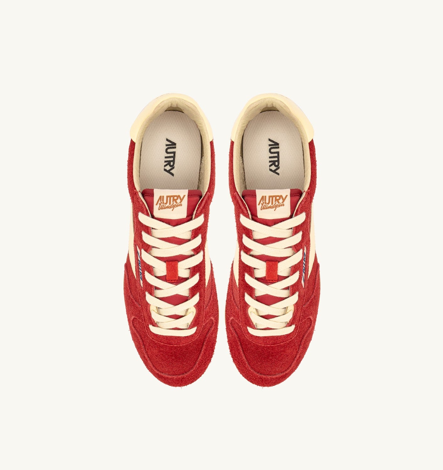 SNEAKERS WINDSPIN IN SUEDE E PELLE IMPERIAL RED E RUTABAGA