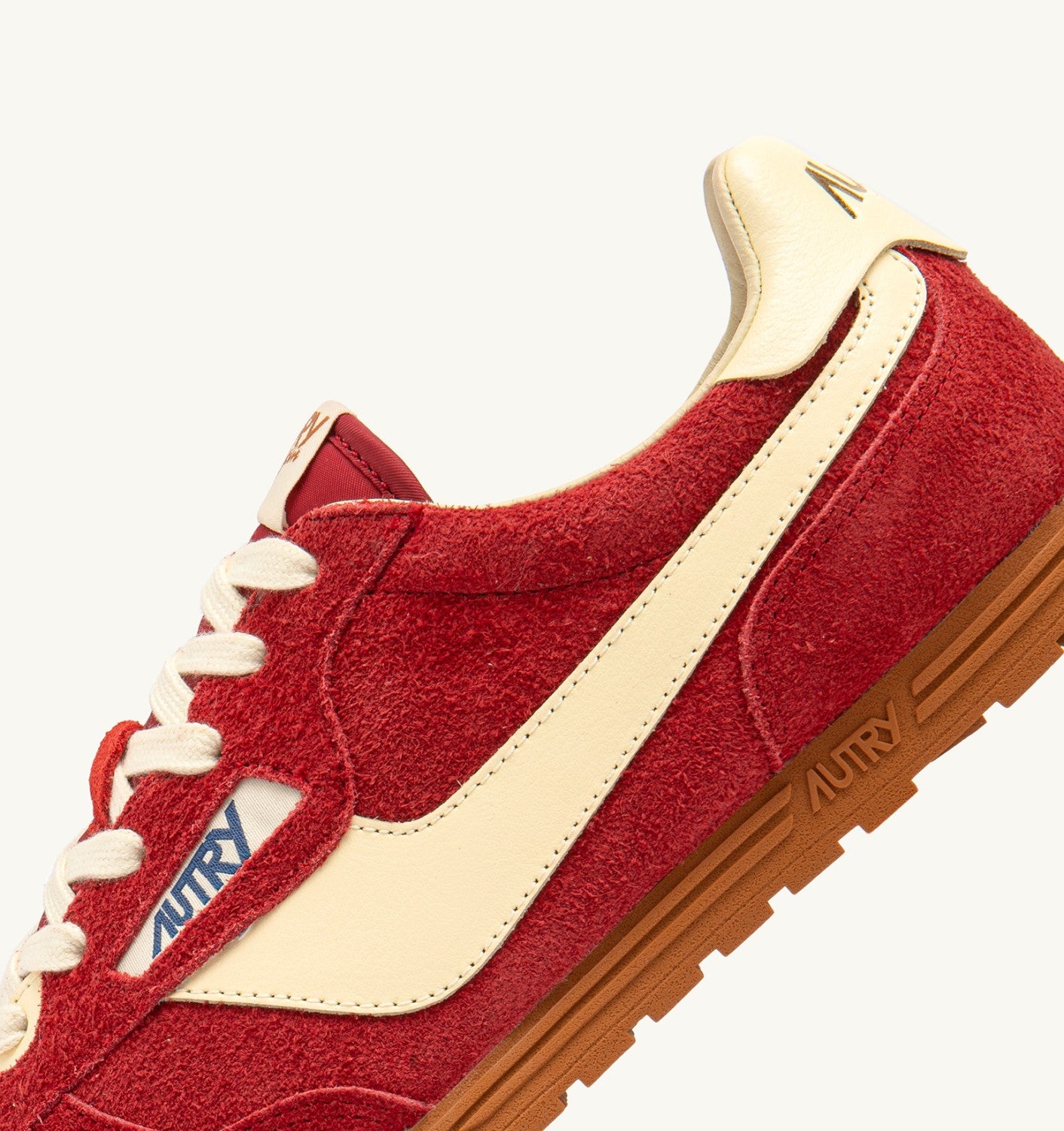 SNEAKERS WINDSPIN IN SUEDE E PELLE IMPERIAL RED E RUTABAGA