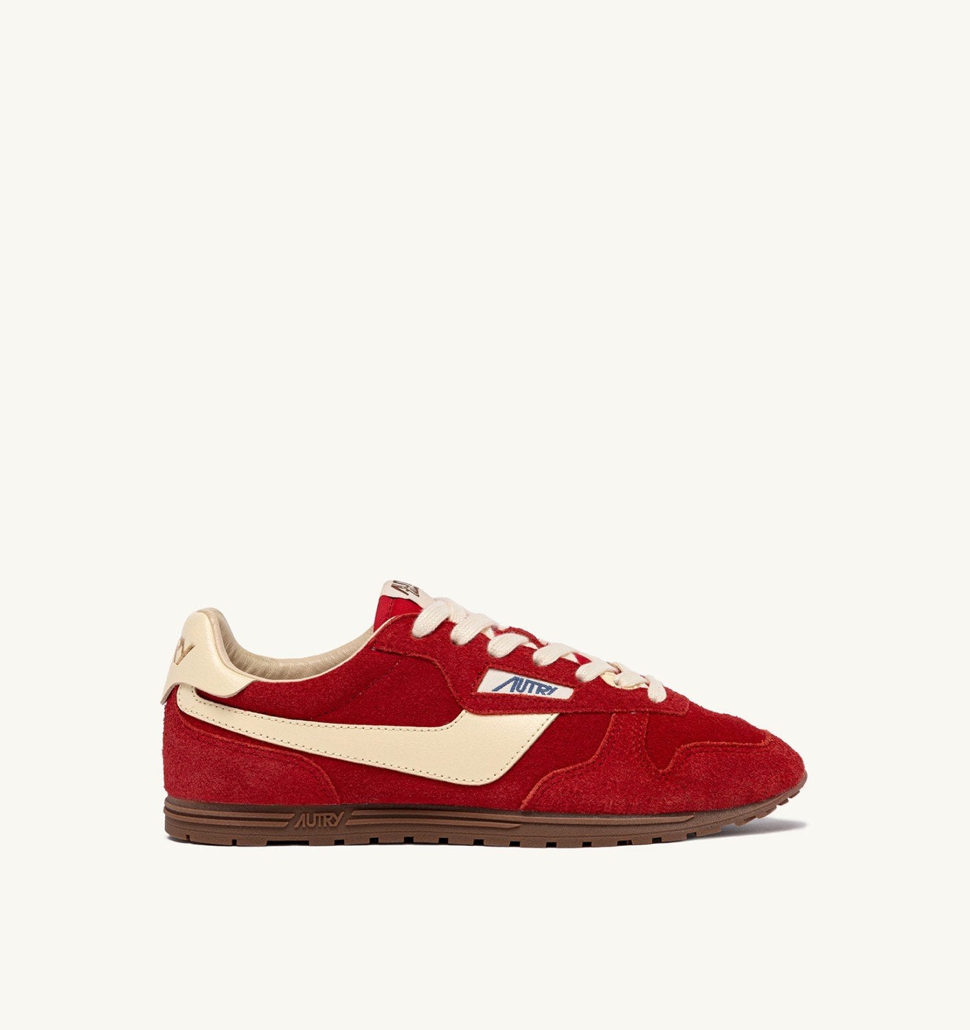 SNEAKERS WINDSPIN IN SUEDE E PELLE RUBINO E RUTABAGA