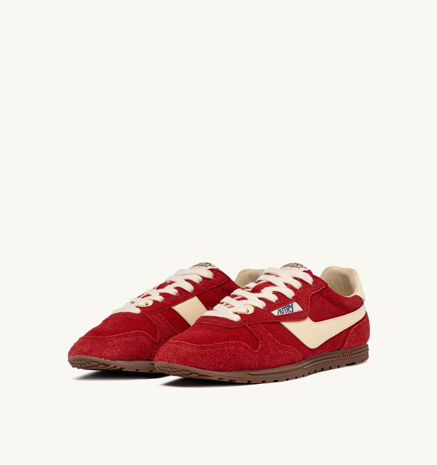SNEAKERS WINDSPIN IN SUEDE E PELLE RUBINO E RUTABAGA